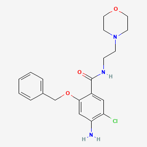 molecular formula C20H24ClN3O3 B3032560 苯甲酰胺, 4-氨基-2-(苯甲氧基)-5-氯-N-(2-吗啉乙基)- CAS No. 23205-23-4