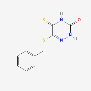 molecular formula C10H9N3OS2 B3032561 6-benzylsulfanyl-5-sulfanylidene-2H-1,2,4-triazin-3-one CAS No. 23449-16-3