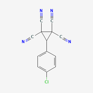 molecular formula C13H5ClN4 B3032564 3-(4-Chlorophenyl)cyclopropane-1,1,2,2-tetracarbonitrile CAS No. 23767-80-8
