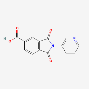 molecular formula C14H8N2O4 B3032567 1,3-dioxo-2-(pyridin-3-yl)-2,3-dihydro-1H-isoindole-5-carboxylic acid CAS No. 239807-67-1
