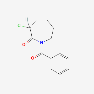 molecular formula C13H14ClNO2 B3032590 1-Benzoyl-3-chloro-2-azepanone CAS No. 26536-94-7