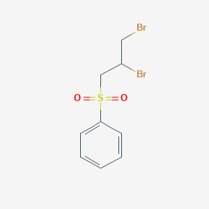 molecular formula C9H10Br2O2S B3032592 (2,3-Dibromopropanesulfonyl)benzene CAS No. 2674-25-1
