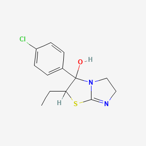 molecular formula C13H15ClN2OS B3032595 3-(p-Chlorophenyl)-2-ethyl-2,3,5,6-tetrahydroimidazo(2,1-b)thiazol-3-ol CAS No. 26847-34-7