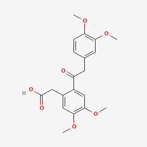 molecular formula C20H22O7 B3032597 Benzeneacetic acid,2-[2-(3,4-dimethoxyphenyl)acetyl]-4,5-dimethoxy- CAS No. 26954-85-8