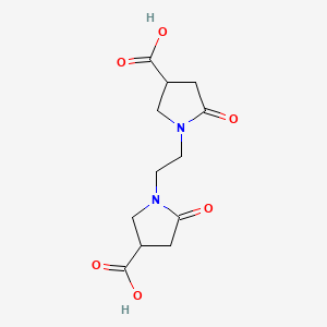 molecular formula C12H16N2O6 B3032602 乙烯双(N-4-羧基-2-吡咯烷酮) CAS No. 2761-13-9