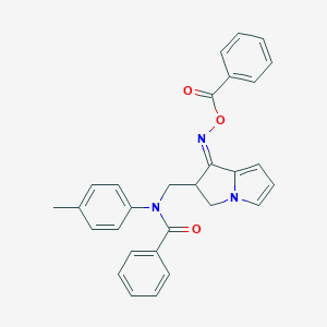 molecular formula C29H25N3O3 B303261 [(Z)-[2-[(N-benzoyl-4-methylanilino)methyl]-2,3-dihydropyrrolizin-1-ylidene]amino] benzoate 