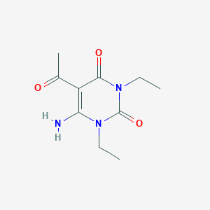 molecular formula C10H15N3O3 B303262 5-acetyl-6-amino-1,3-diethylpyrimidine-2,4(1H,3H)-dione 