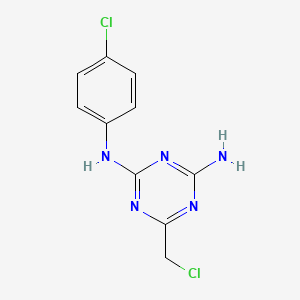 molecular formula C10H9Cl2N5 B3032621 6-(氯甲基)-N-(4-氯苯基)-1,3,5-三嗪-2,4-二胺 CAS No. 30355-61-4