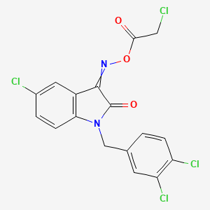 molecular formula C17H10Cl4N2O3 B3032624 [[5-Chloro-1-[(3,4-dichlorophenyl)methyl]-2-oxoindol-3-ylidene]amino] 2-chloroacetate CAS No. 303998-56-3