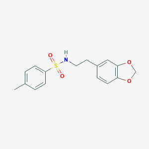 molecular formula C16H17NO4S B303263 N-[2-(1,3-benzodioxol-5-yl)ethyl]-4-methylbenzenesulfonamide CAS No. 64880-90-6