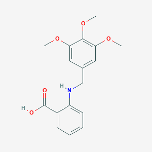 molecular formula C17H19NO5 B303264 2-[(3,4,5-Trimethoxybenzyl)amino]benzoic acid 