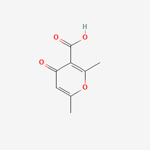 molecular formula C8H8O4 B3032645 2,6-dimethyl-4-oxo-4H-pyran-3-carboxylic acid CAS No. 3265-58-5