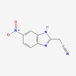 molecular formula C9H6N4O2 B3032652 1H-Benzimidazole-2-acetonitrile, 5-nitro- CAS No. 33137-87-0