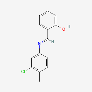 molecular formula C14H12ClNO B3032657 2-{(E)-[(3-chloro-4-methylphenyl)imino]methyl}phenol CAS No. 33721-63-0