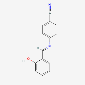 molecular formula C14H10N2O B3032658 4-{[(1E)-(2-hydroxyphenyl)methylene]amino}benzonitrile CAS No. 33721-67-4