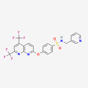 molecular formula C22H14F6N4O3S B3032662 4-{[5,7-bis(trifluoromethyl)[1,8]naphthyridin-2-yl]oxy}-N-(3-pyridinylmethyl)benzenesulfonamide CAS No. 338412-13-8