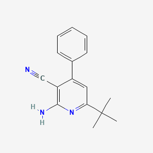 molecular formula C16H17N3 B3032665 2-Amino-6-tert-butyl-4-phenylpyridine-3-carbonitrile CAS No. 338793-72-9