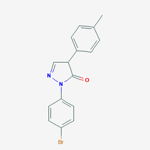 molecular formula C16H13BrN2O B303267 2-(4-bromophenyl)-4-(4-methylphenyl)-2,4-dihydro-3H-pyrazol-3-one 