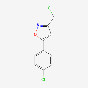 molecular formula C10H7Cl2NO B3032671 3-(氯甲基)-5-(4-氯苯基)异噁唑 CAS No. 343374-64-1