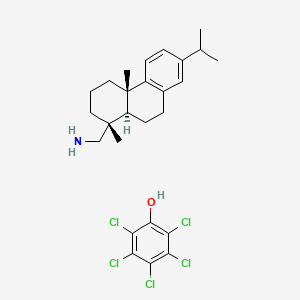 molecular formula C26H32Cl5NO B3032676 Dehydroabietylammonium pentachlorophenoxide CAS No. 35109-57-0