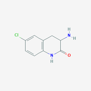 molecular formula C9H9ClN2O B3032678 3-amino-6-chloro-3,4-dihydro-1H-quinolin-2-one CAS No. 35287-39-9