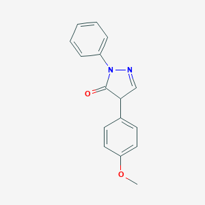 molecular formula C16H14N2O2 B303269 4-(4-methoxyphenyl)-2-phenyl-2,4-dihydro-3H-pyrazol-3-one 