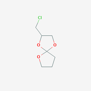 molecular formula C7H11ClO3 B3032693 2-(Chloromethyl)-1,4,6-trioxaspiro[4.4]nonane CAS No. 3660-10-4