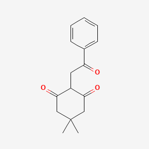molecular formula C16H18O3 B3032702 5,5-Dimethyl-2-(2-oxo-2-phenylethyl)cyclohexane-1,3-dione CAS No. 37456-51-2