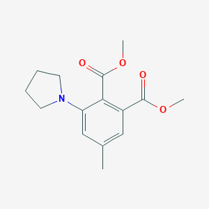 molecular formula C15H19NO4 B303273 Dimethyl 5-methyl-3-(1-pyrrolidinyl)phthalate 
