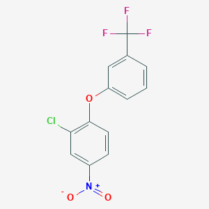 molecular formula C13H7ClF3NO3 B3032730 2-Chloro-4-nitro-1-[3-(trifluoromethyl)phenoxy]benzene CAS No. 40718-13-6