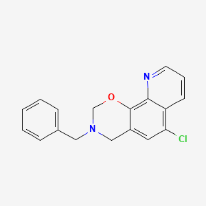 molecular formula C18H15ClN2O B3032739 3-Benzyl-6-chloro-3,4-dihydro-2H-[1,3]oxazino[5,6-h]quinoline CAS No. 41957-82-8