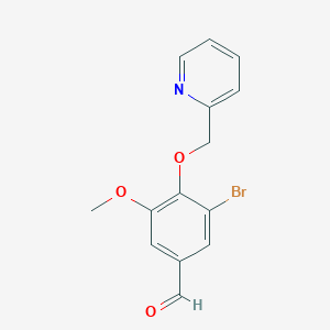 3-Bromo-5-methoxy-4-(pyridin-2-ylmethoxy)benzaldehyde