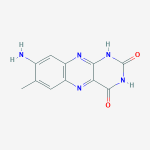 molecular formula C11H9N5O2 B3032757 8-Amino-7-methyl-1H-benzo[g]pteridine-2,4-dione CAS No. 4773-27-7