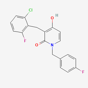 3-(2-chloro-6-fluorobenzyl)-1-(4-fluorobenzyl)-4-hydroxy-2(1H)-pyridinone