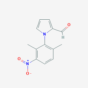 molecular formula C13H12N2O3 B303277 1-{3-nitro-2,6-dimethylphenyl}-1H-pyrrole-2-carbaldehyde 