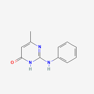 molecular formula C11H11N3O B3032772 2-anilino-6-methyl-1H-pyrimidin-4-one CAS No. 50427-08-2