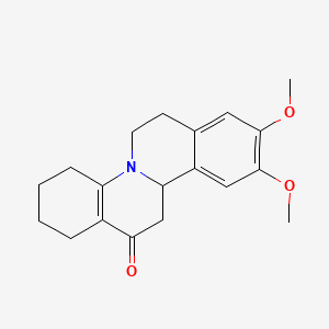 9,10-Dimethoxy-1,2,3,4,6,7,11b,12-octahydro-13H-isoquino(2,1-a)quinolin-13-one