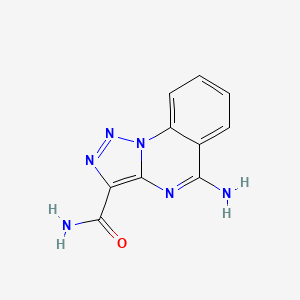 molecular formula C10H8N6O B3032796 5-Amino[1,2,3]triazolo[1,5-a]quinazoline-3-carboxamide CAS No. 52459-32-2