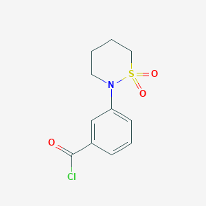 molecular formula C11H12ClNO3S B3032807 3-(1,1-Dioxo-1lambda~6~,2-thiazinan-2-yl)benzoyl chloride CAS No. 53478-78-7