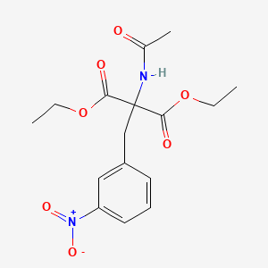 molecular formula C16H20N2O7 B3032818 Diethyl (acetylamino)(3-nitrobenzyl)malonate CAS No. 5432-19-9