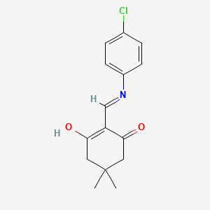 molecular formula C15H16ClNO2 B3032830 2-(((4-氯苯基)氨基)亚甲基)-5,5-二甲基环己烷-1,3-二酮 CAS No. 55118-85-9