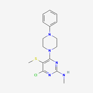 molecular formula C16H20ClN5S B3032832 2-Pyrimidinamine, 4-chloro-N-methyl-5-(methylthio)-6-(4-phenyl-1-piperazinyl)- CAS No. 55477-25-3