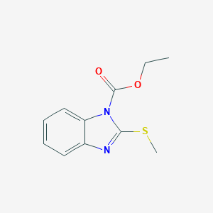 molecular formula C11H12N2O2S B303284 ethyl 2-(methylsulfanyl)-1H-benzimidazole-1-carboxylate 