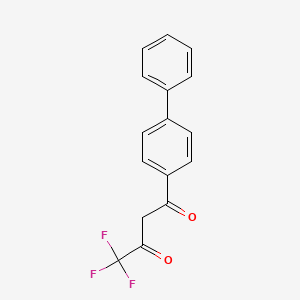 molecular formula C16H11F3O2 B3032858 1-([1,1'-Biphenyl]-4-yl)-4,4,4-trifluorobutane-1,3-dione CAS No. 581-83-9