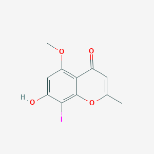 molecular formula C11H9IO4 B303286 7-Hydroxy-8-iodo-5-methoxy-2-methylchromen-4-one CAS No. 83805-64-5