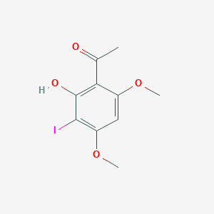 molecular formula C10H11IO4 B303287 1-(2-Hydroxy-3-iodo-4,6-dimethoxyphenyl)ethanone 