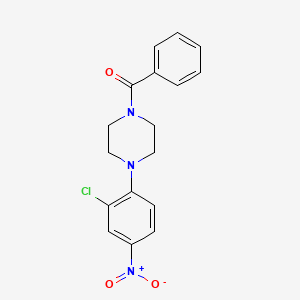 molecular formula C17H16ClN3O3 B3032871 [4-(2-Chloro-4-nitrophenyl)piperazin-1-yl](phenyl)methanone CAS No. 6027-84-5