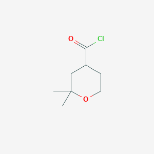 molecular formula C8H13ClO2 B3032875 2,2-dimethyltetrahydro-2H-pyran-4-carbonyl chloride CAS No. 60549-49-7