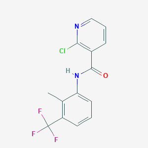 molecular formula C14H10ClF3N2O B303289 2-chloro-N-[2-methyl-3-(trifluoromethyl)phenyl]nicotinamide 