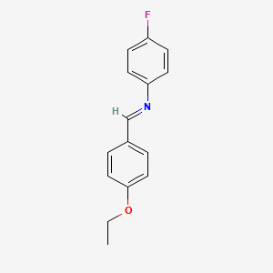 molecular formula C15H14FNO B3032924 N-[(E)-(4-ethoxyphenyl)methylidene]-4-fluoroaniline CAS No. 62907-32-8